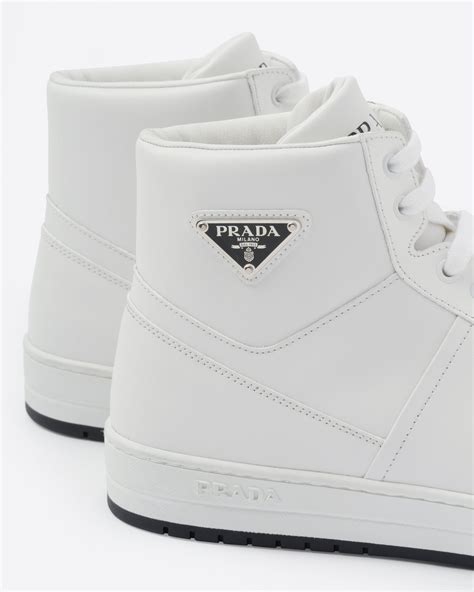 prada white high top sneakers|prada high top sneakers women's.